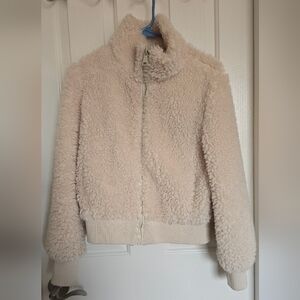 Zara Cozy Cream Teddy Jacket
